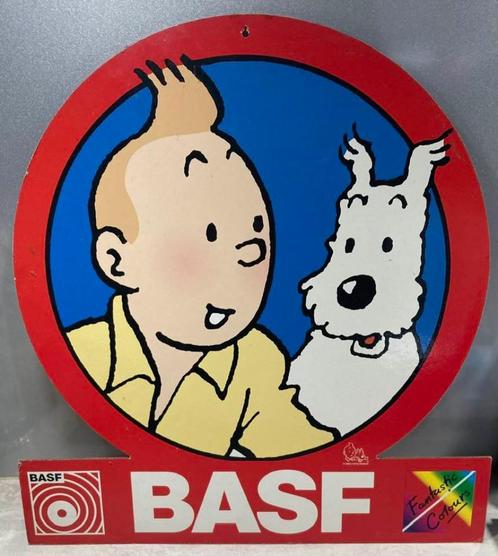 Oude promotie BASF van Kuifje, Verzamelen, Stripfiguren, Zo goed als nieuw, Plaatje, Poster of Sticker, Kuifje, Ophalen