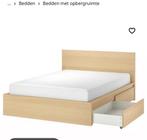 Bed tweepersoons 1m40, Huis en Inrichting, Slaapkamer | Bedden, Ophalen, Zo goed als nieuw, Tweepersoons