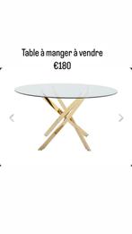 Eettafel, Huis en Inrichting, Tafels | Eettafels, Ophalen, Rond, Zo goed als nieuw, Glas