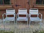 3 Alu terrasstoelen, Ophalen, Gebruikt, Aluminium