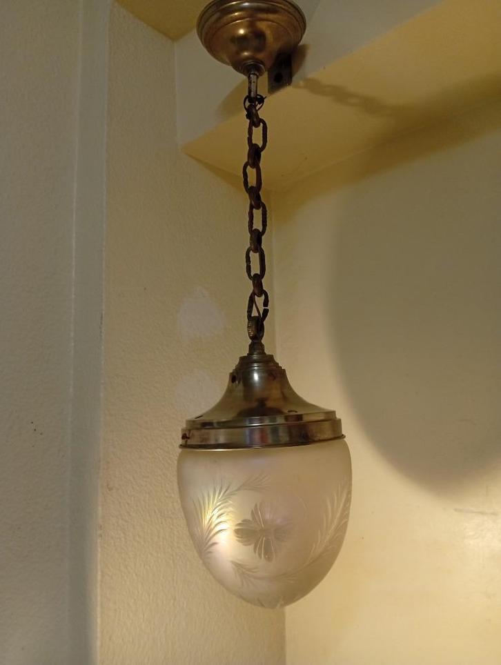 Art Nouveau-hanger in de vorm van een druppel, Antiek en Kunst, Antiek | Glaswerk en Kristal, Ophalen