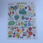 Decoratieve en informatieve retro vitamineposter. 44 x58 cm., Ophalen of Verzenden, Zo goed als nieuw