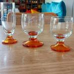 Wijnglazen amberkleurige, Antiek en Kunst, Ophalen of Verzenden