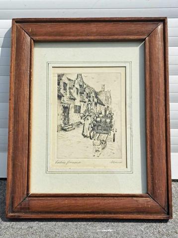 eau forte laitiere flamand signe maud beschikbaar voor biedingen