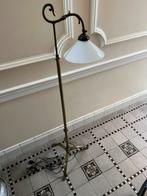 Antieke staande lamp in koper/messing, Ophalen, Gebruikt, 100 tot 150 cm, 1e helft 20e eeuw