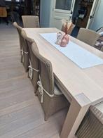 Tafel + 8 stoelen, Huis en Inrichting, Ophalen, Eikenhout, 200 cm of meer, 50 tot 100 cm