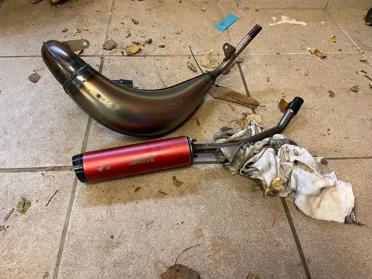 TECNIGAS E-NOX Evo2 Steel voor am6 + tussenstukken en klem, Fietsen en Brommers, Brommeronderdelen | Scooters, Zo goed als nieuw