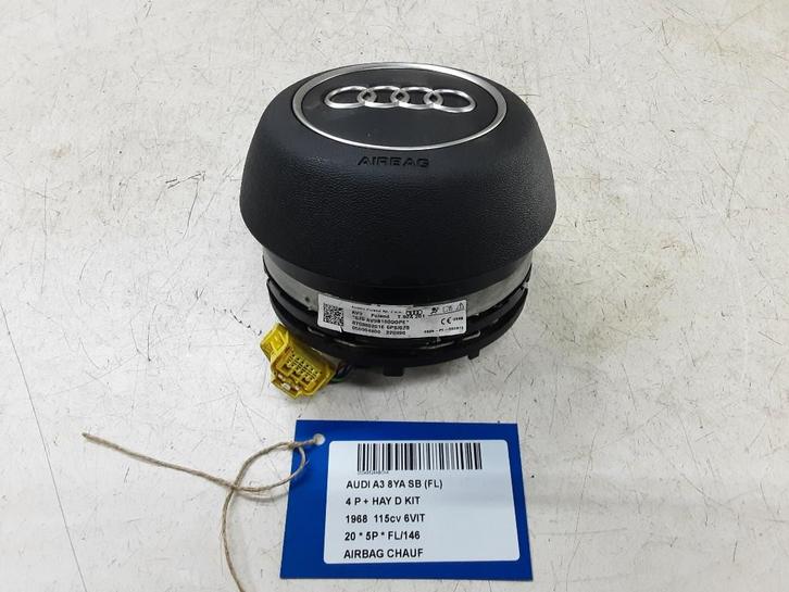 AIRBAG VOLANT Audi A3 Sportback (8YA) (8Y0880201E), Autos : Pièces & Accessoires, Autres pièces automobiles, Audi, Utilisé