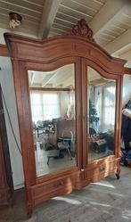 Antieke linnenkast met spiegels, Huis en Inrichting, Ophalen