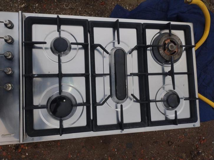 gkc95-3 smeg gas kookplaat 5 pits aardgas, Elektronische apparatuur, Kookplaten, Gebruikt, Inbouw, Gas, 5 kookzones of meer, Ophalen