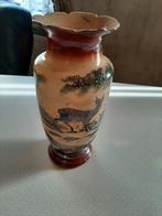 VAAS RETRO GLAS MET HERT MOTIEF, Antiek en Kunst, Ophalen