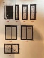 24 châssis anthracite neufs en PVC Alusplast Ideal 5000, Enlèvement, Neuf, Fenêtre de façade ou Vitre, Double vitrage