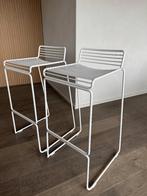 Set van 2 HAY Hee barstoelen – wit – zithoogte 76 cm, Huis en Inrichting, Barkrukken, Ophalen, Gebruikt, 60 tot 90 cm, Metaal