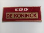 Kartonnen bordje De Koninck Antwerpen, Ophalen of Verzenden, Gebruikt, Reclamebord