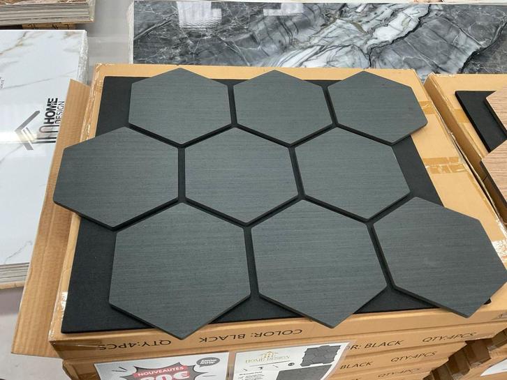 Zwarte houten taseau met honingraateffect, Huis en Inrichting, Woonaccessoires | Overige, Zo goed als nieuw, Ophalen