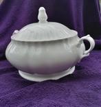 Porseleinen soepterrine,  koffiepot en groenteschalen, Enlèvement