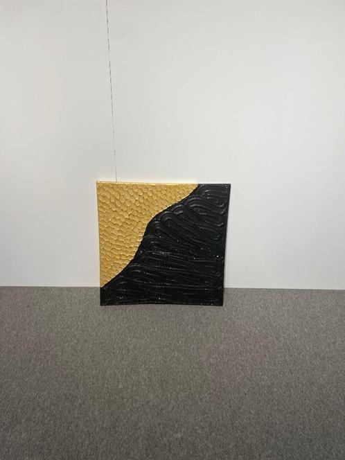 Goud & Zwarte Moderne Kunst, Antiek en Kunst, Kunst | Schilderijen | Modern, Ophalen