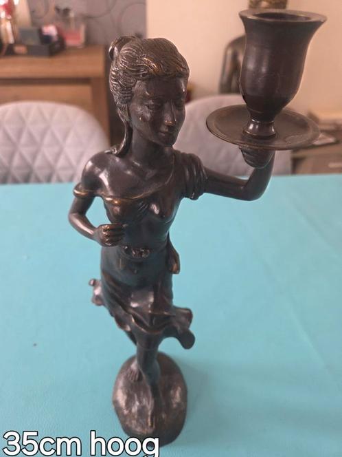 Bronzen kandelaar, Antiek en Kunst, Antiek | Kandelaars, Ophalen
