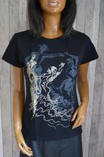 Sol's T-shirt met grijs/gouden  flamencodansers Zwart Large, Kleding | Dames, T-shirts, Gedragen, Maat 42/44 (L), Sol's, Ophalen of Verzenden
