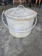 Oude Zinken ketel diameter 40cm hoogte 30 cm, Ophalen, Zo goed als nieuw