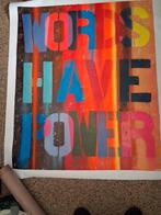 Kunst op doek MRKAS WORDS HAVE POWER 1980, Enlèvement