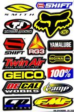 Sponsor motorfiets moto stickervel / stickers, Ophalen of Verzenden