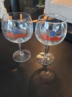 St. Feullien bierglazen te koop. In totaal twee glazen., Enlèvement, Utilisé, Verre à bière