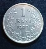 1 frank VL 1909 (Th zonder punt) - Leopold II, Verzenden, Zilver, Losse munt, Zilver
