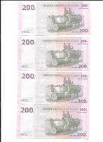 4 BANKBILJETTEN CONGO 200 F, Série, Envoi, Autres pays