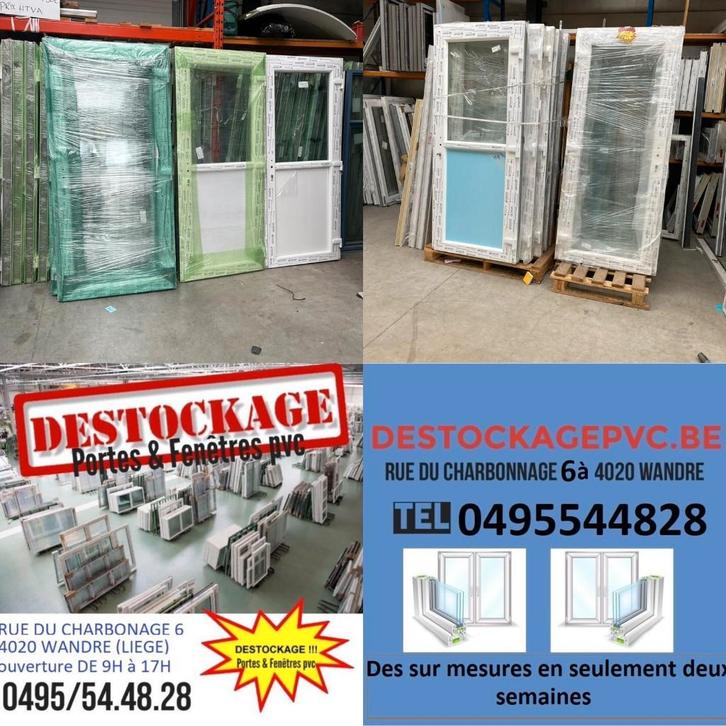 Witte PVC-glazen deur of halfglazen deurkruk meegeleverd., Doe-het-zelf en Bouw, Glas en Ramen, Nieuw, Dubbelglas, Ophalen