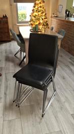 Stoel Ikea volfgang 4 stoelen., Huis en Inrichting, Stoelen, Ophalen, Zwart, Zo goed als nieuw, Vier