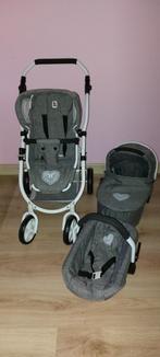 Poppenwagen met draagmand en maxi cosi, Kinderen en Baby's, Speelgoed | Poppen, Ophalen, Gebruikt, Babypop