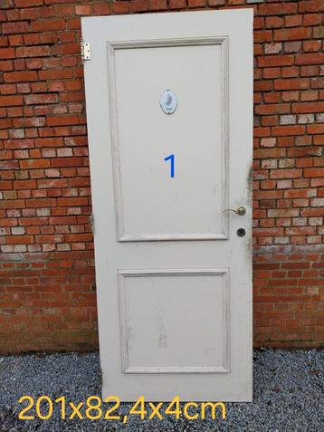Volhouten binnendeuren, Doe-het-zelf en Bouw, Deuren en Vliegenramen, Ophalen, Gebruikt, Minder dan 80 cm, Binnendeur
