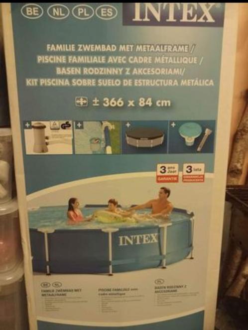 Intex zwembad 366 CM + toebehoren en producten, Tuin en Terras, Zwembaden, Zo goed als nieuw, Opzetzwembad, 80 tot 120 cm, 200 tot 400 cm