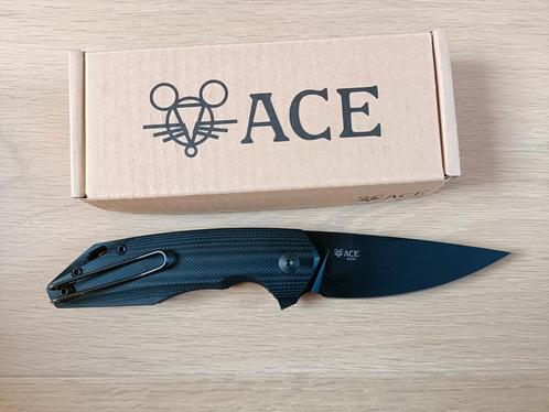 Giant Mouse Ace Corta black G10 zakmes, Caravans en Kamperen, Kampeergereedschap, Zo goed als nieuw, Ophalen of Verzenden