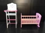 Poppenbedje en hoge stoel roze, Kinderen en Baby's, Ophalen, Gebruikt, Babypop