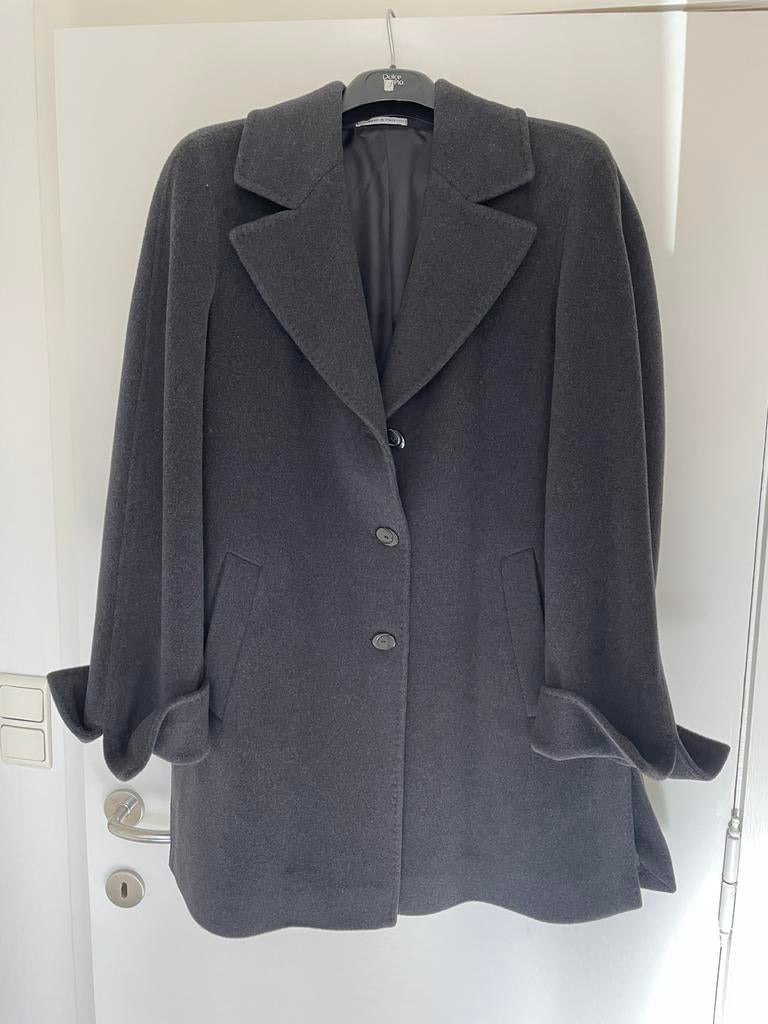 Manteau 100 % laine vierge, Gris, Woolmark, Envoi, Taille 42/44 (L)