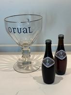 Groot Orvalglas + 1 Orval van 2010 en 1 van 2015, Collections, Marques de bière, Enlèvement, Comme neuf, Bouteille(s)