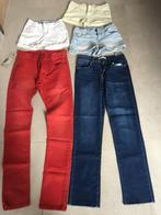 1 rode jeansbroek Mt28 Nieuw, 1 levi's broek Mt164, 3 shorts, Enlèvement ou Envoi