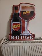 Plaque en métal kasteel rouge, Collections, Marques de bière, Enlèvement ou Envoi, Comme neuf