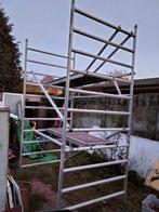 Aluminium steiger met wielen 330cm H 190cm L 2n 130cm Diep, Ophalen of Verzenden, Zo goed als nieuw