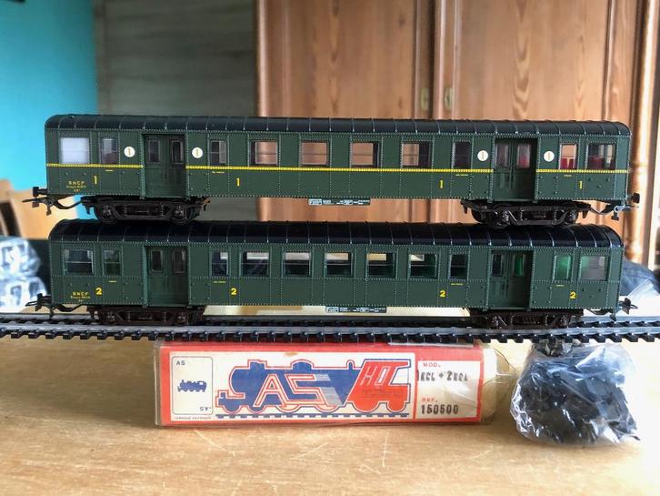 AS 150500 SNCF COFFRET DE 2 VOITURES TALBOT HO (RARE!), Hobby & Loisirs créatifs, Trains miniatures | HO, Utilisé, Envoi