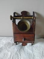 Antieke bronzen vijzel met houder, Antiquités & Art, Antiquités | Bronze & Cuivre, Envoi, Bronze