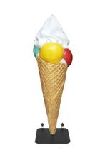 Schepijs verrijdbaar 195 cm - 4 bol ijs polyester ijshoorn