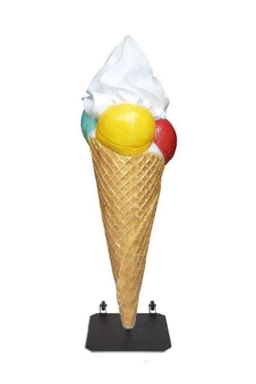 Schepijs verrijdbaar 195 cm - 4 bol ijs polyester ijshoorn, Verzamelen, Merken en Reclamevoorwerpen, Nieuw, Ophalen