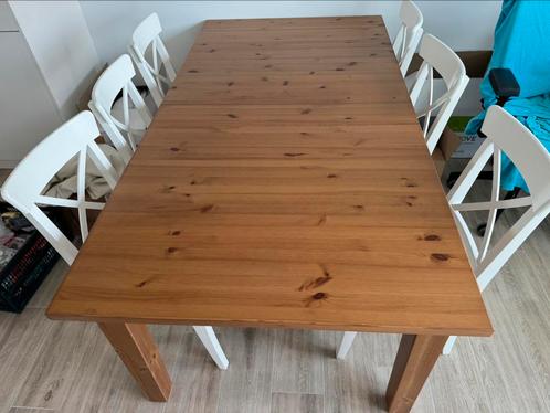 Table de salle à manger avec 10 chaises !, Maison & Meubles, Tables | Tables à manger, Comme neuf, Enlèvement