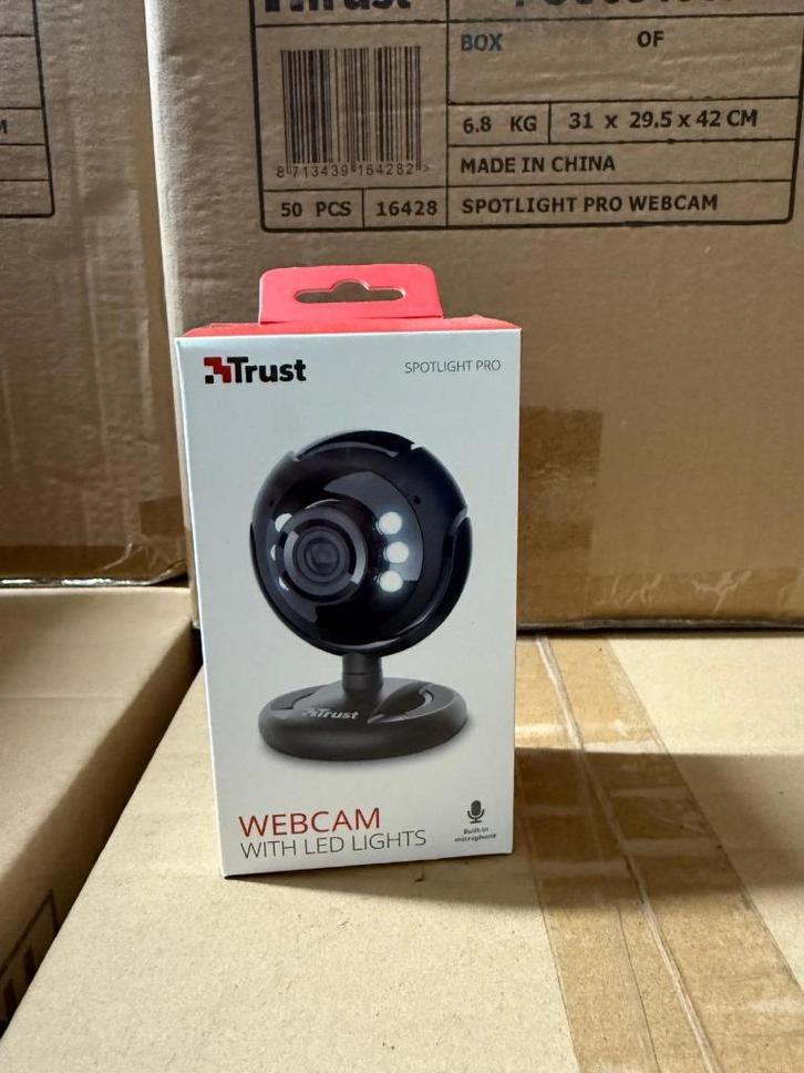 Partij 250x Trust Spotlight Pro webcams  – nieuw, Zakelijke goederen, Stock en Retail | Partijen goederen, Overige categorie, Ophalen
