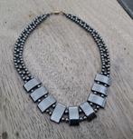 collier avec pierres brillantes 40 cm, Bijoux, Sacs & Beauté, Colliers, Envoi, Comme neuf, Noir, Pierre ou Minéral