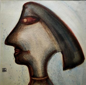WERK MET MONOGRAMMEN/Mixed Media (GROOT FORMAAT) beschikbaar voor biedingen