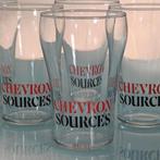 Vintage Chevron sources glazen., Ophalen of Verzenden, Zo goed als nieuw, Gebruiksvoorwerp